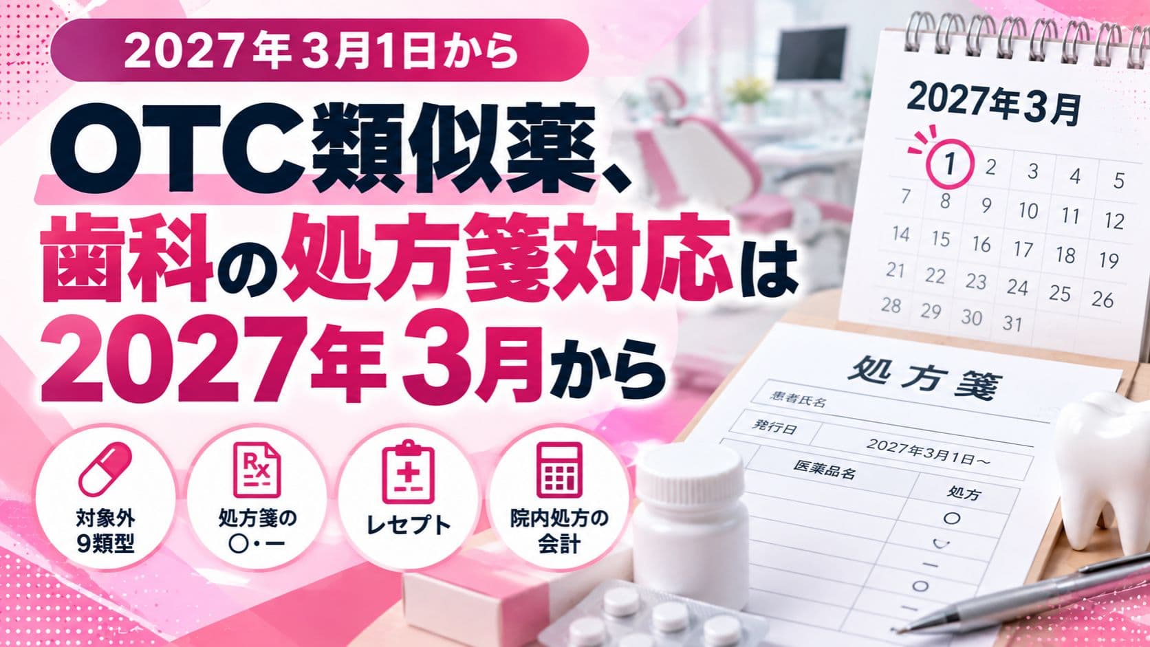 OTC類似薬、歯科の処方箋対応は2027年3月から