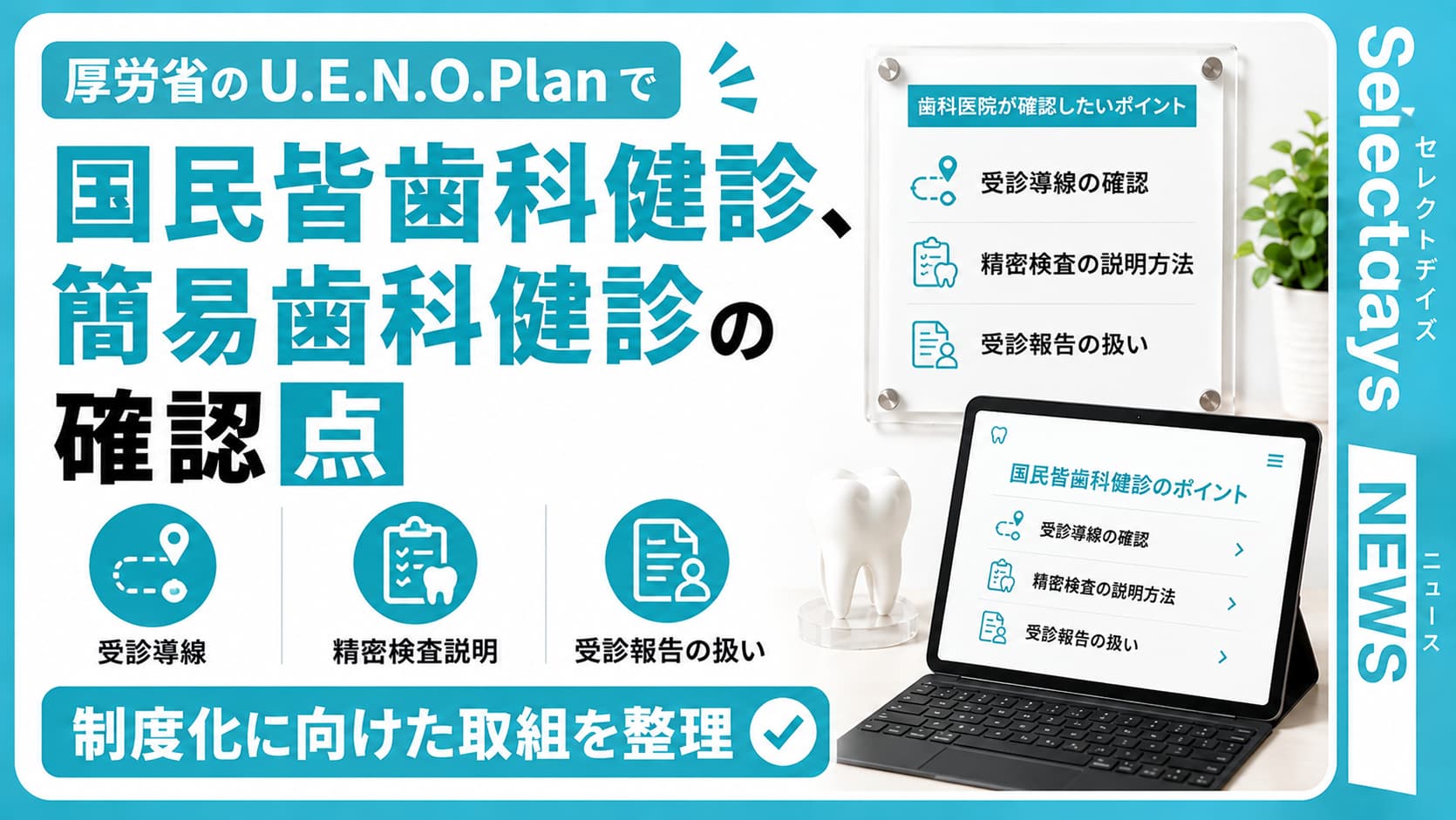 国民皆歯科健診、簡易歯科健診の確認点