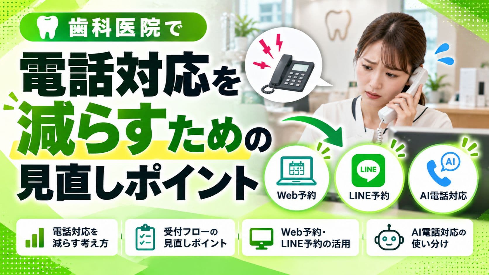 歯科医院で電話対応を減らすための見直しポイント